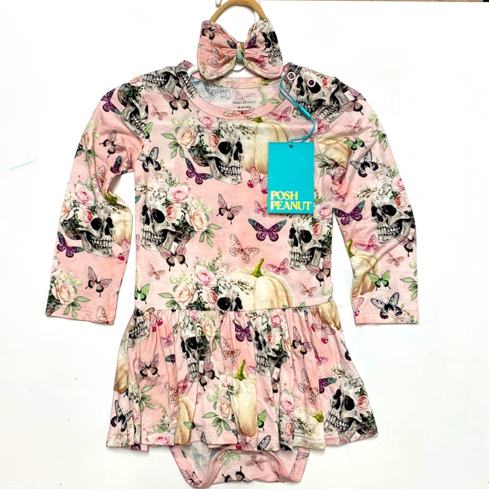 NWT Posh Peanut Francesca Twirl 18-24 with Matching Nylon Bow